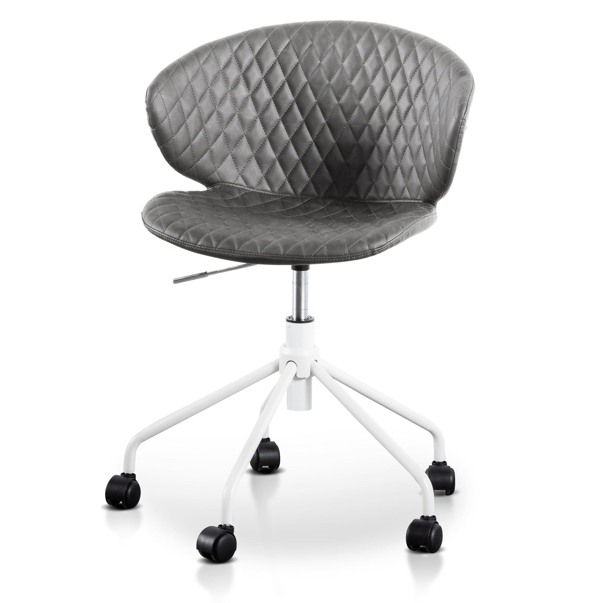 Amos Charcoal Designer Home Office Chair with White Base