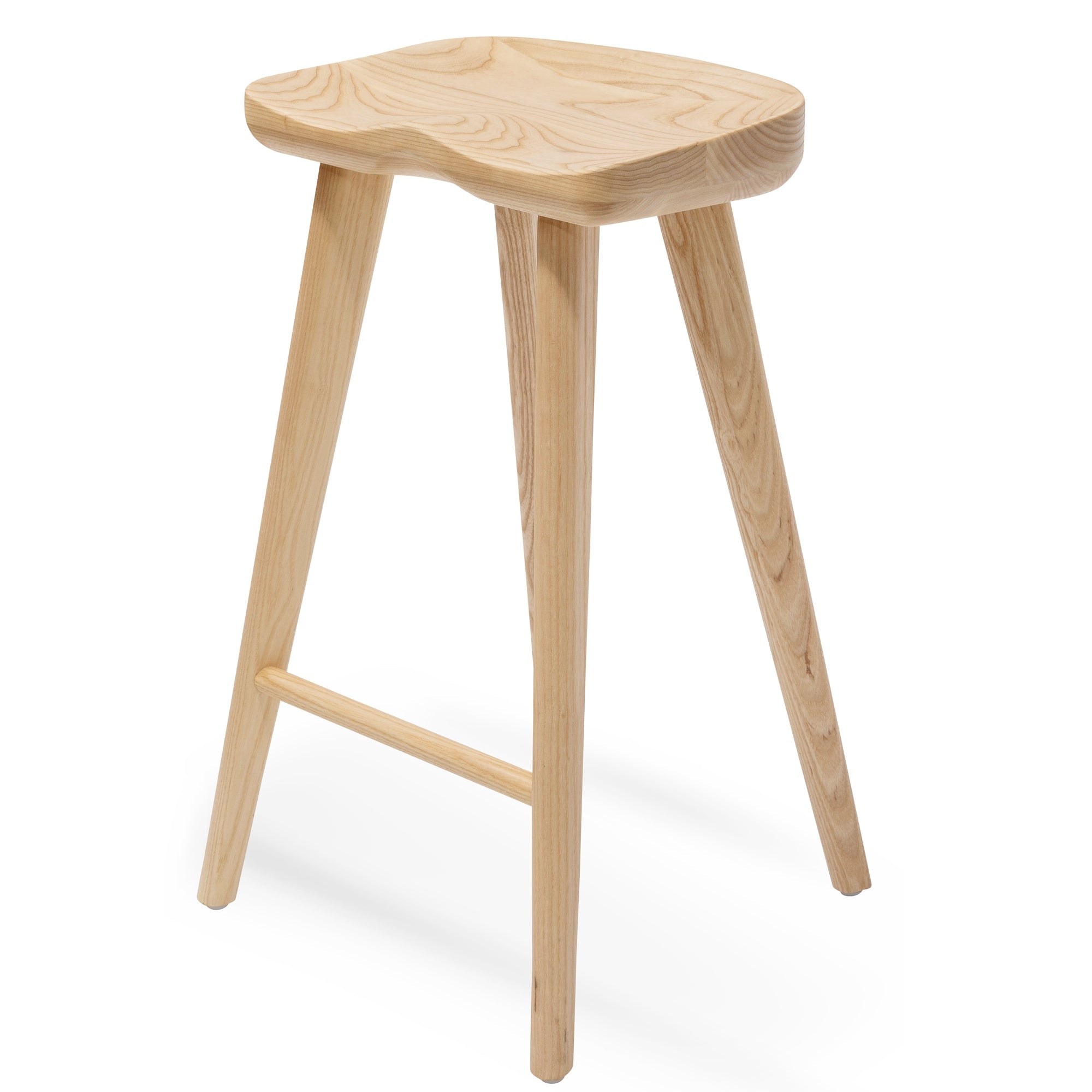 Bethan 65cm Wooden Bar Stool - Natural (Set of 2)