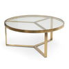 Marcelo 90cm Coffee Table - Brushed Gold Base
