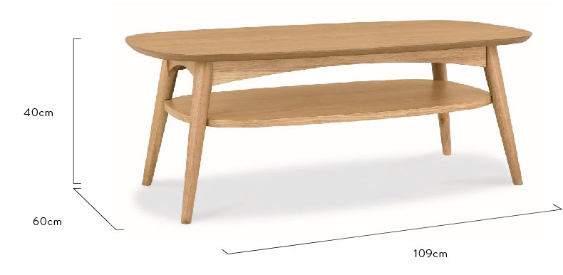 Johansen Scandinavian 109cm Coffee Table - Natural
