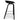 Rachel 65cm Bar Stool - Black Plastic Seat - Black Frame