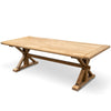 Winston 3m Reclaimed Elm Wood Dining Table – Rustic Natural
