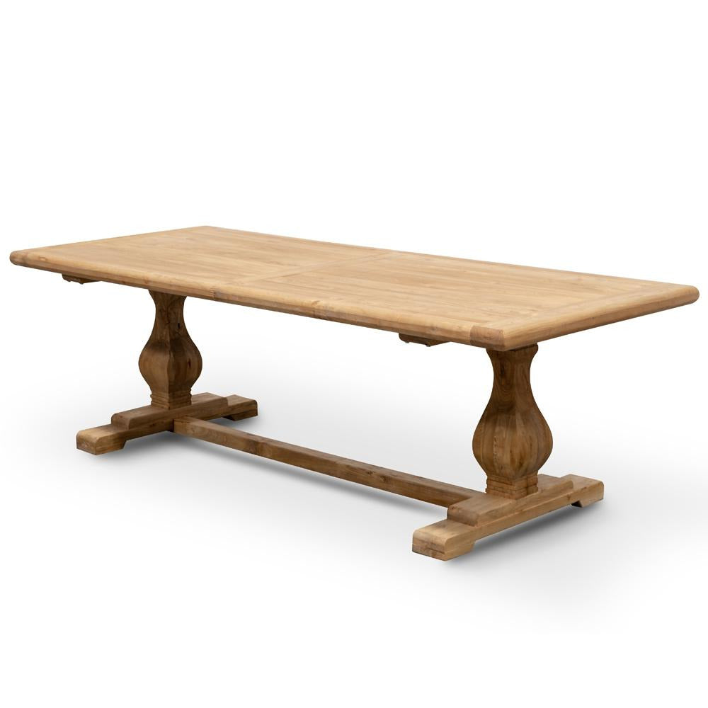 Titan Reclaimed 2.4m ELM Wood Dining Table - Rustic Natural