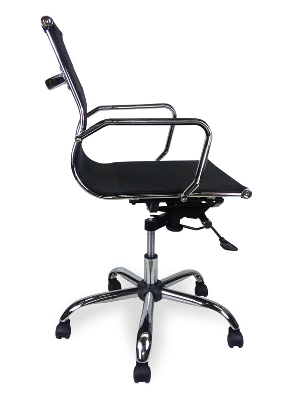 Carter Designer Mesh Boardroom Office Chair - Low Back - Black