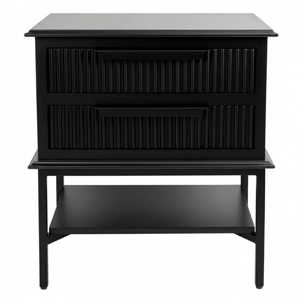 Aimee Bedside Small Table - All Black