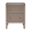 Ariana Bedside Table - Small Taupe
