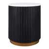 Mason Round Side Table - Black
