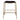 Kai Gold Kitchen Stool - Black Vegan Leather
