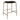 Kai Gold Kitchen Stool - Black Vegan Leather