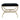 Novak Antique Gold Iron Stool - Black Linen