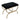Novak Antique Gold Iron Stool - Black Linen