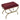 Novak Antique Gold Iron Stool - Mulberry Velvet