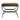 Novak Black Iron Stool -  Butterscotch