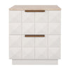 Benedict White Oak Bedside Table - Travertine