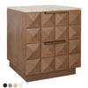 Benedict Walnut Bedside Table - Travertine