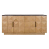Benedict Natural Oak Buffet - Black Marble