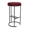Blackley Black Iron Kitchen Stool - Mulberry Velvet