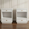 Logan Small White Bedside Table (Set of 2)