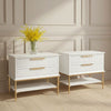 Aimee Large White Bedside Table (Set of 2)