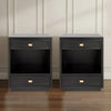 Logan Small Black Bedside Table (Set of 2)