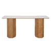 Barlow Marble Console Table - Natural Oak
