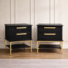 Aimee Small Black Bedside Table (Set of 2)