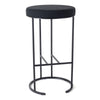 Blackley Black Iron Bar Stool - Black Linen