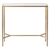 Chloe Rippled Glass Console Table - Small Gold