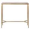 Chloe Pink Marble Console Table - Small Gold