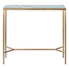 Chloe Dusty Jade Marble Console Table - Small Gold