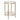 Chloe Rippled Glass Side Table - Gold