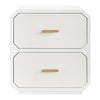Anderson 2 Drawer Bedside Table - White