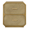 Anderson 2 Drawer Bedside Table - Antique Gold