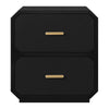 Anderson 2 Drawer Bedside Table - Black