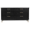 Sophia 6 Drawer Chest - Black