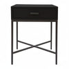 Nessa 1 Drawer Bedside Table - All Black