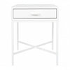 Nessa 1 Drawer Bedside Table - All White