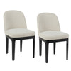 Jamie Black Dining Chair - Natural (Set of 2)