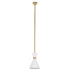 Oslo Pendant - White w Brass