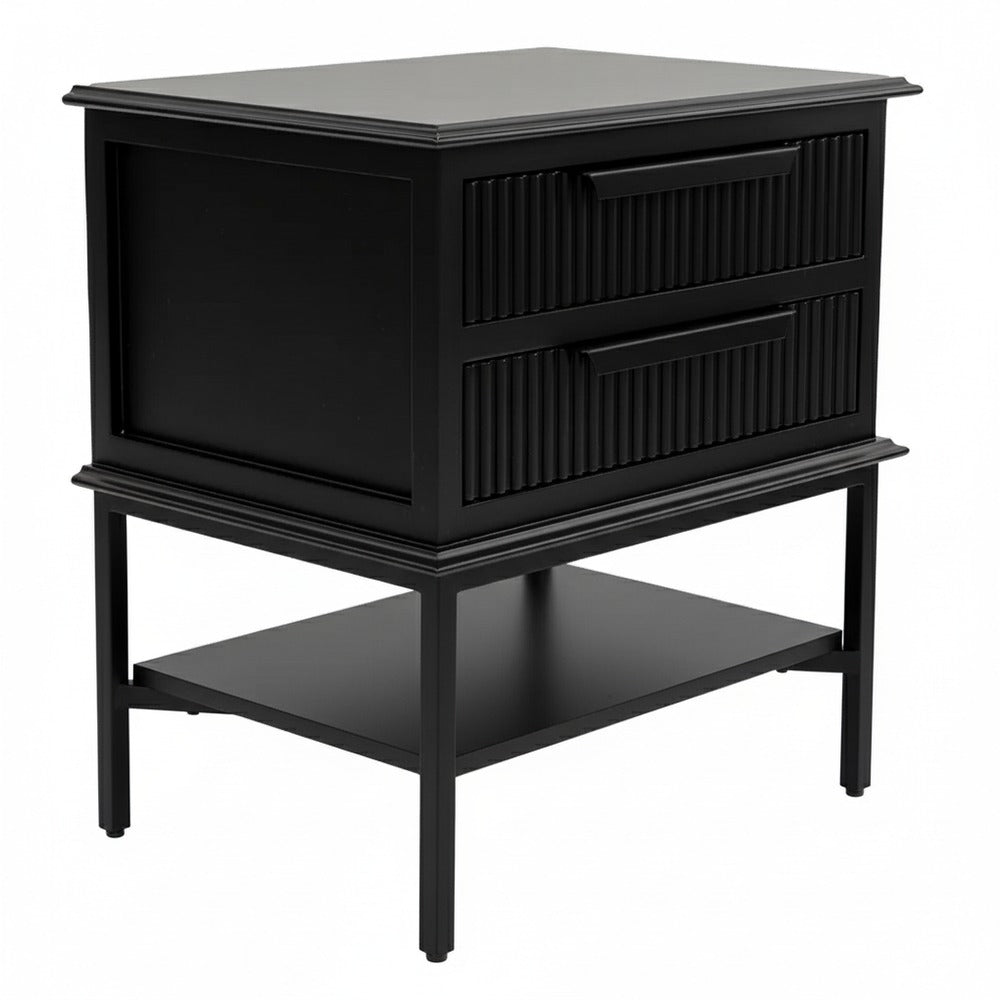 Aimee Bedside Small Table - All Black
