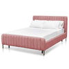 Korey King Bed Frame - Blush Peach Velvet
