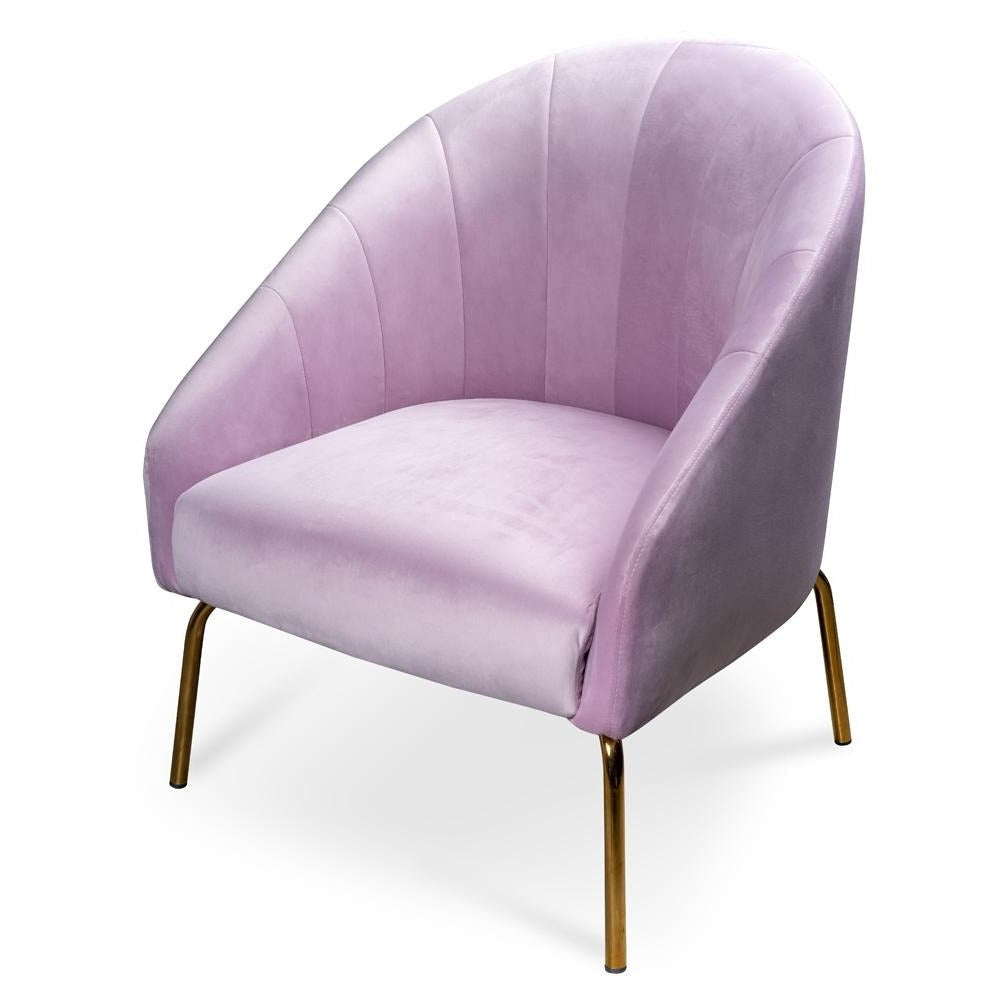 Kellie Armchair - Blush Velvet