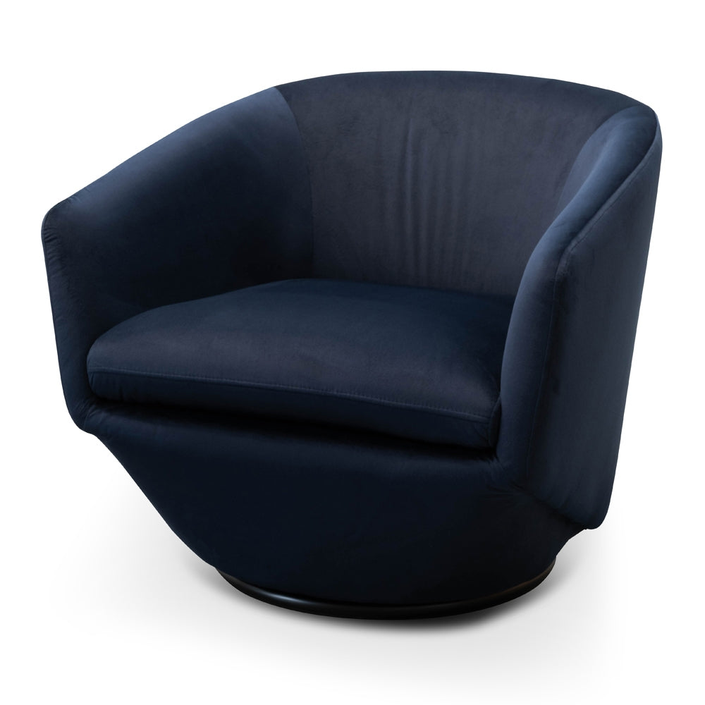 Donna Lounge Chair - Navy Velvet