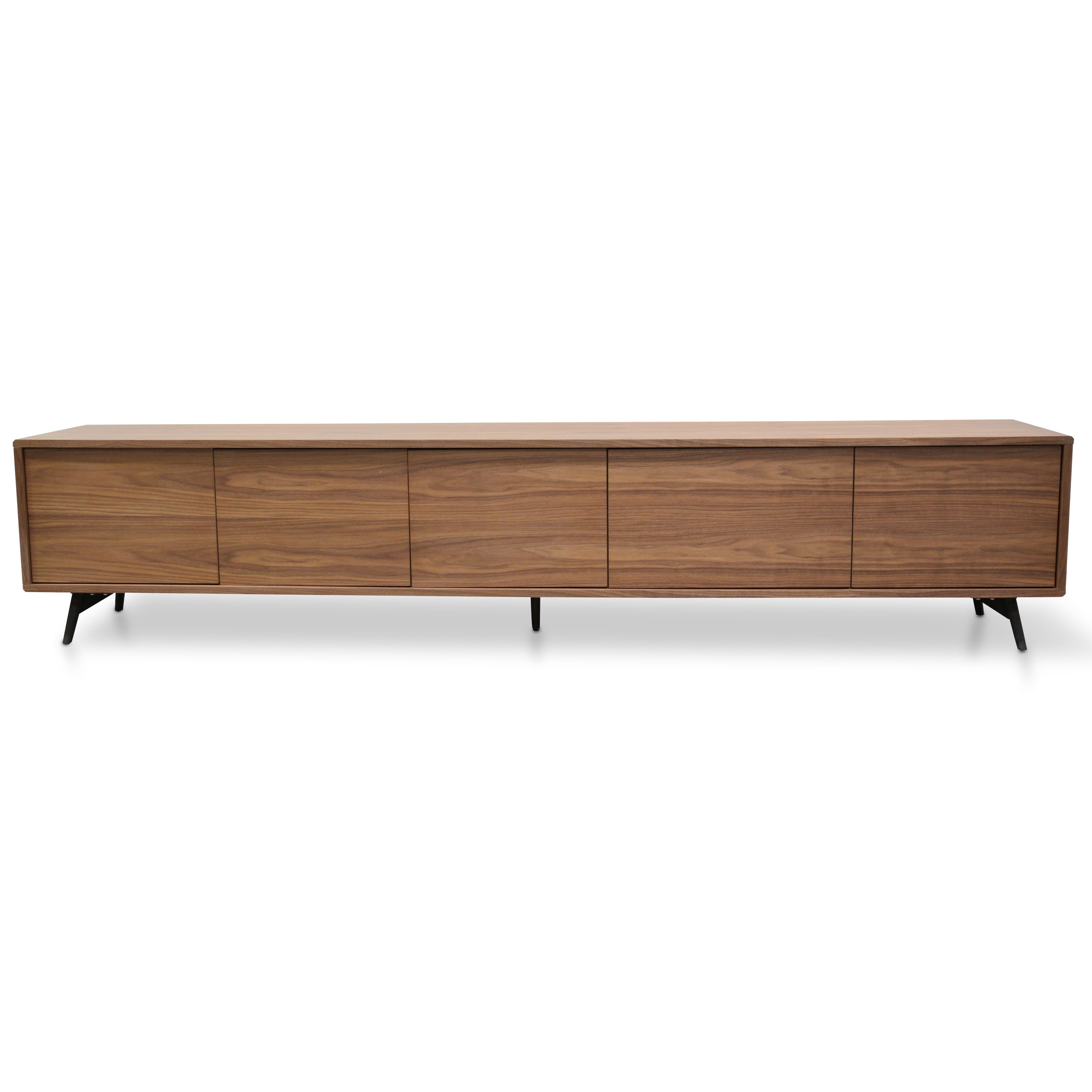 Nelson 2.4m Wooden TV Entertainment Unit - Walnut