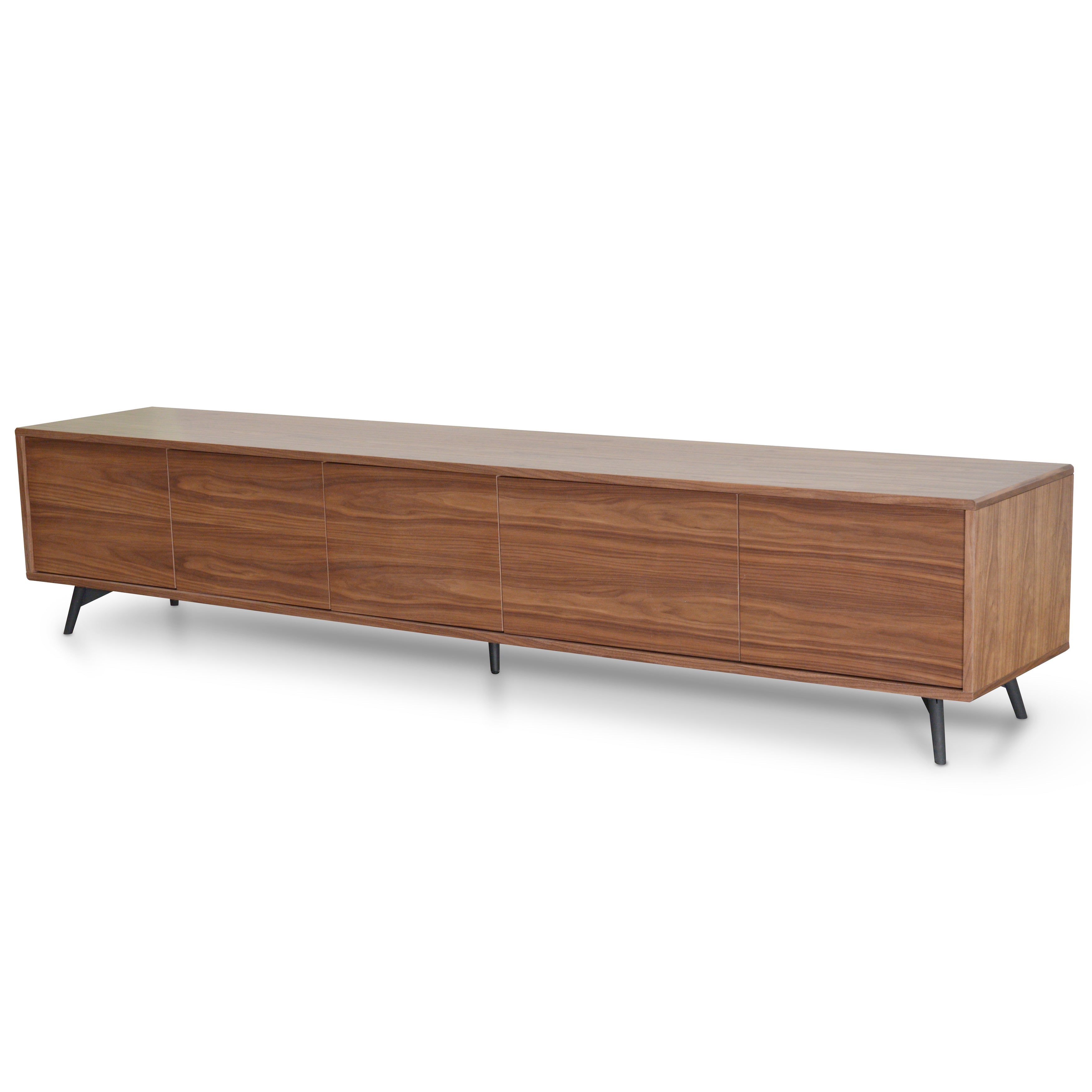 Nelson 2.4m Wooden TV Entertainment Unit - Walnut