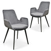 Alice Dining Chair - Dark Grey Velvet (Set of 2)