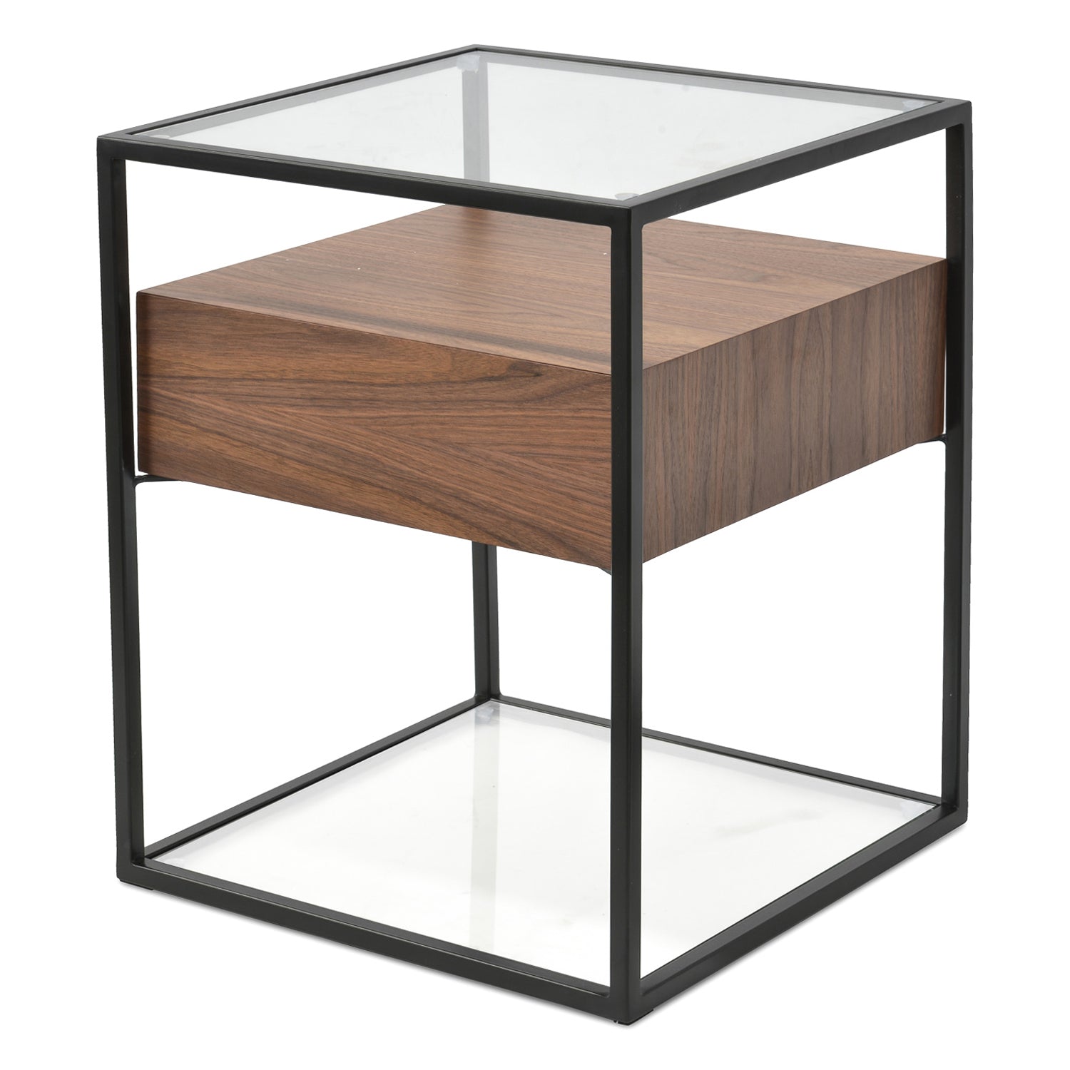 Norman Scandinavian Side Table - Walnut