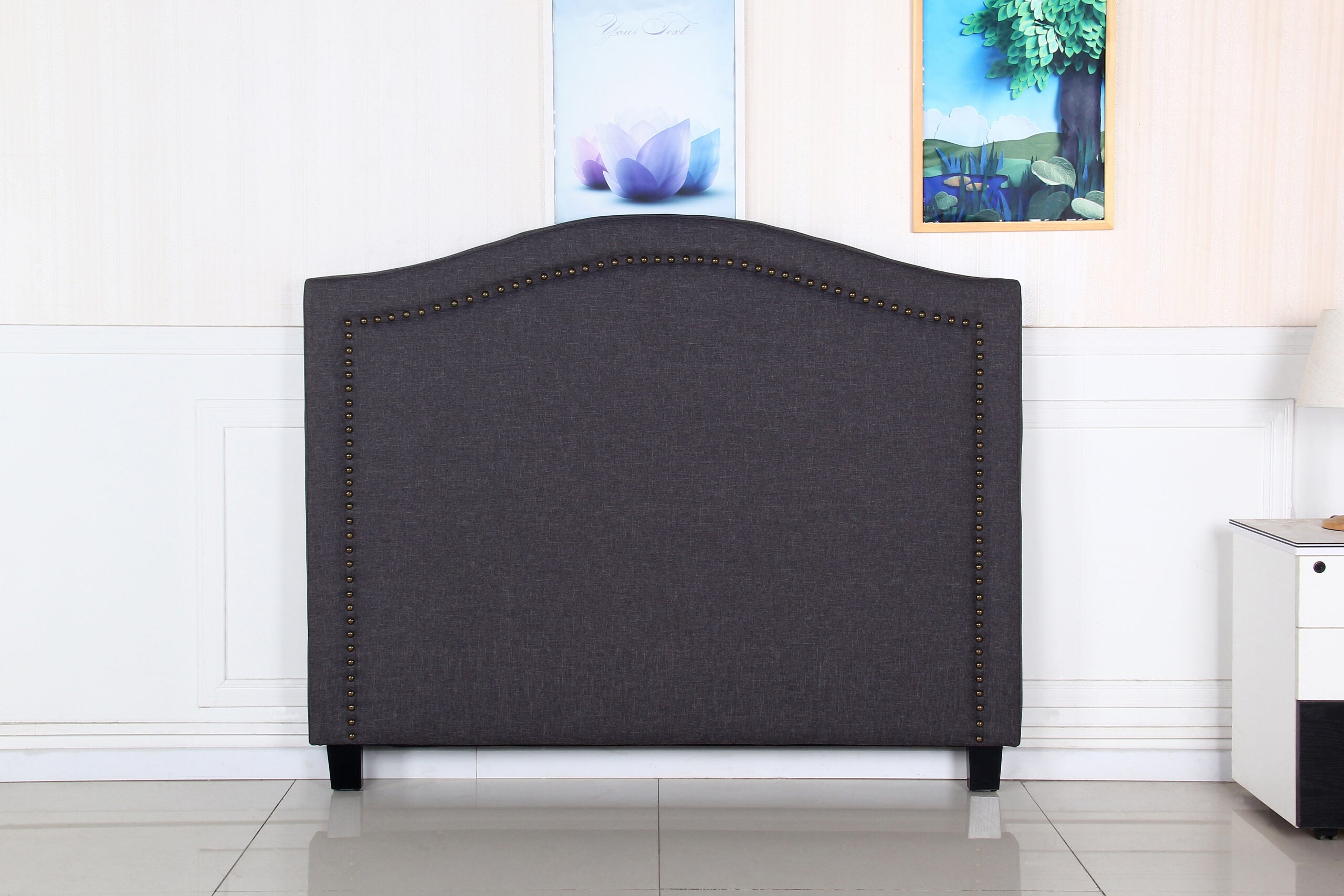 Corey Headboard Queen Size - Charcoal