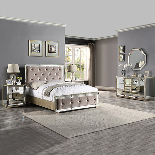 Eloise 4pcs Bedroom Suite with Dresser - Queen - Beige