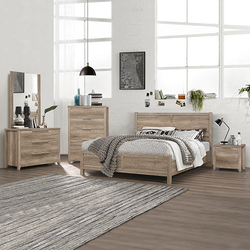Bernice 5pcs Bedroom Suite - Queen - Oak